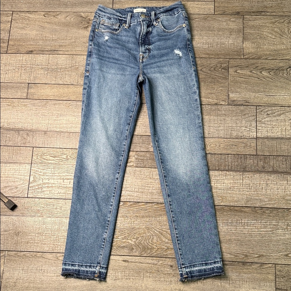 Good American Light Blue Straight Leg Jeans